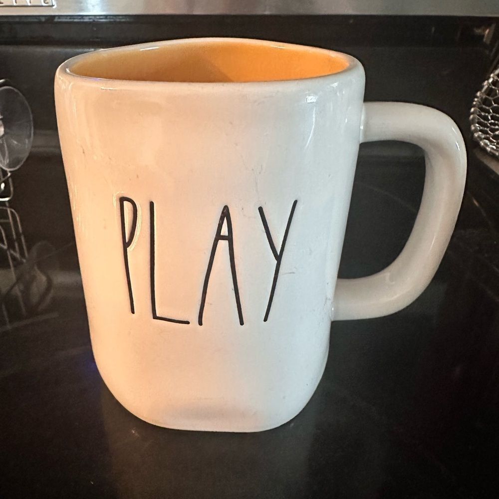 Rae Dunn ceramic “play” mug